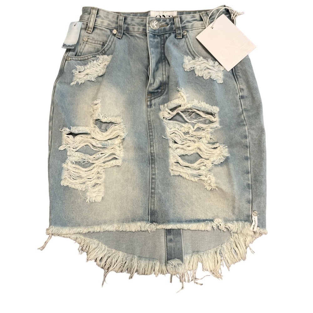 One Teaspoon high waist distressed skirt- size 25
